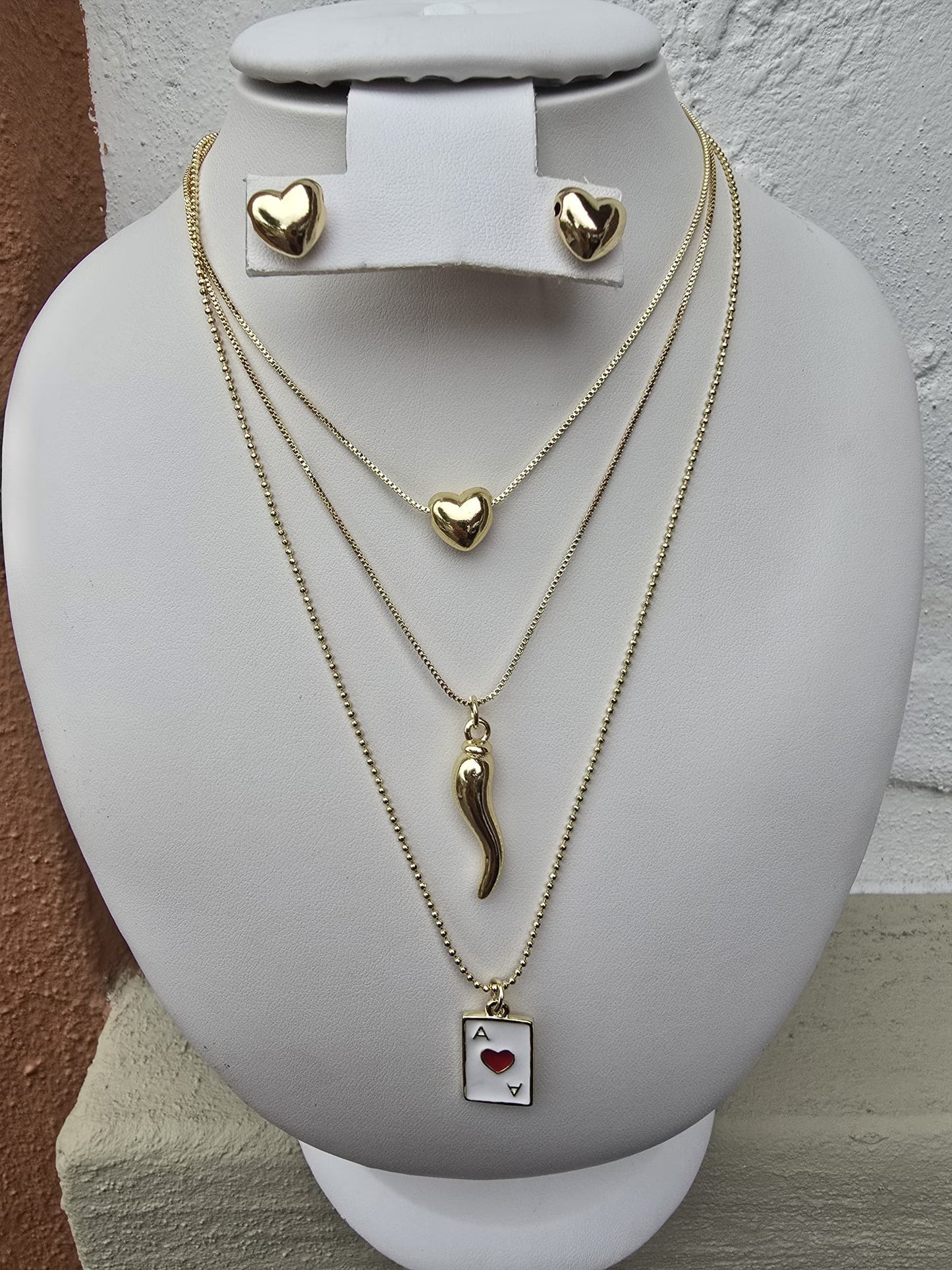 ACE OF HEARTS SET (3 CHAINS)