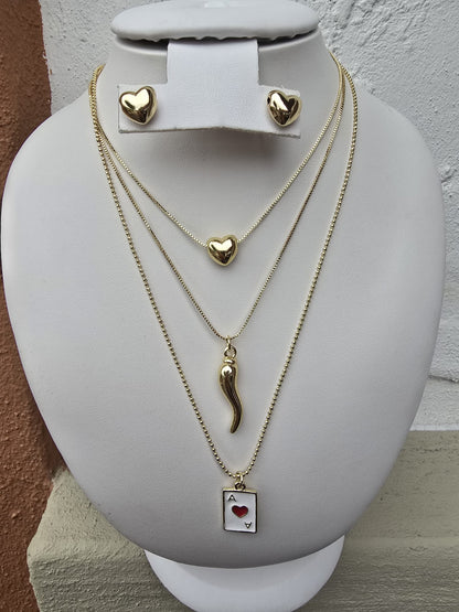 ACE OF HEARTS SET (3 CHAINS)