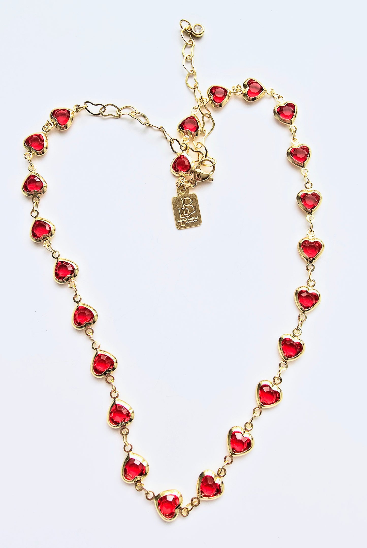 ALEJANDRA MINI RED HEARTS CHOKER