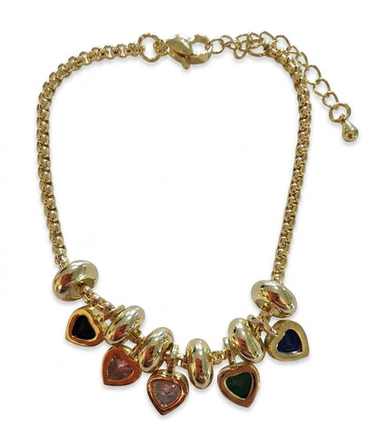 5 HEARTS COLORFUL BRACELET