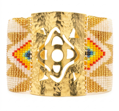 SUN GOLD BEADED BRACELET