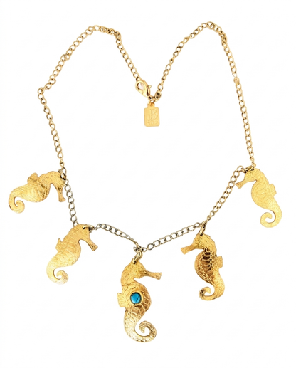 TURQUOISE SEAHORSES NECKLACE
