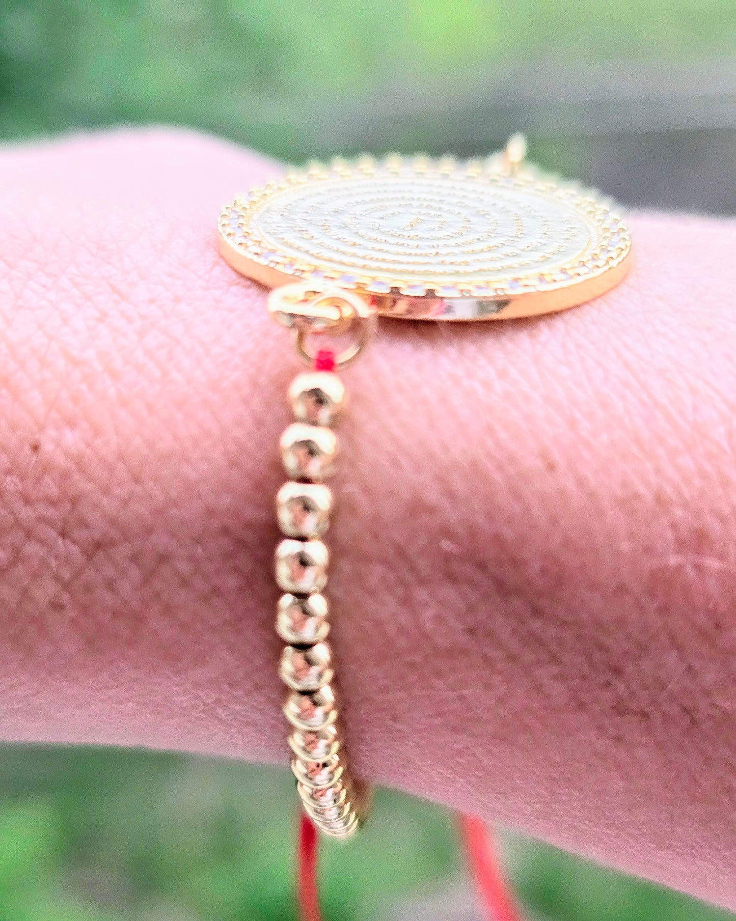 OUR FATHER PRAYER BRACELET GOLD BEADS