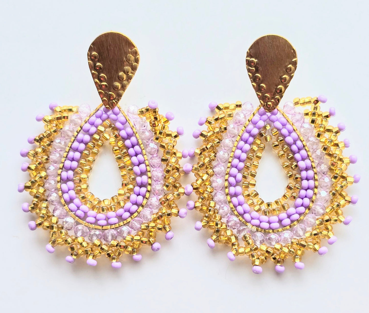 LILA BEADED EARRINGS