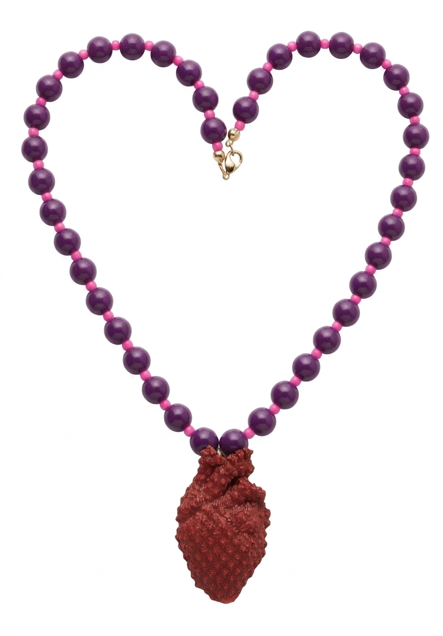 FULL HEART PURPLE NECKLACE