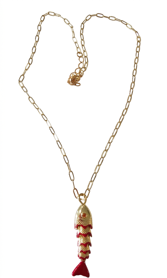 RED FISH NECKLACE