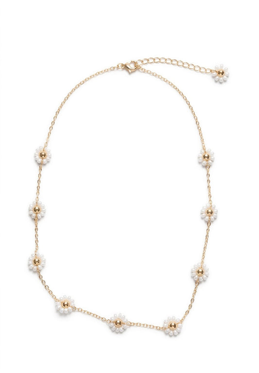 DAISY WHITE NECKLACE