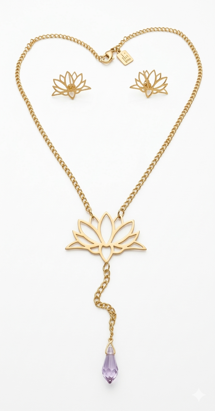 Lotus Flower Set-Necklaces