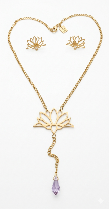 Lotus Flower Set-Necklaces