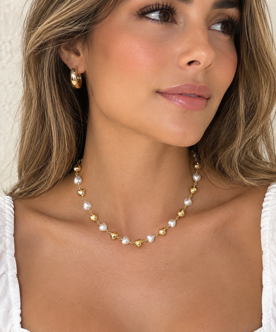 ETERNAL HEARTS PEARL NECKLACE