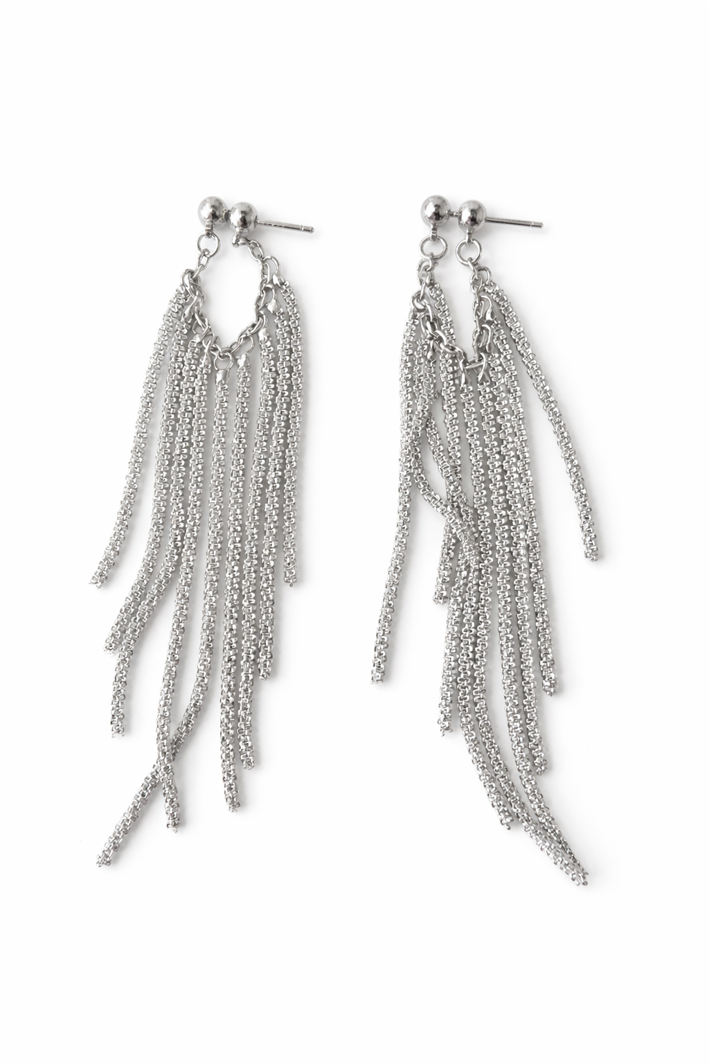 SILVER LASSO EARRINGS