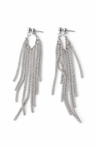 SILVER LASSO EARRINGS
