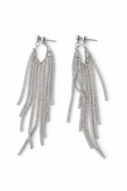 SILVER LASSO EARRINGS