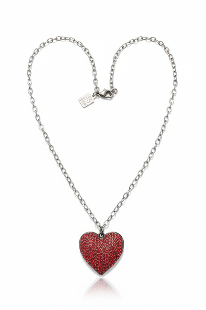 SILVER HEART NECKLACE