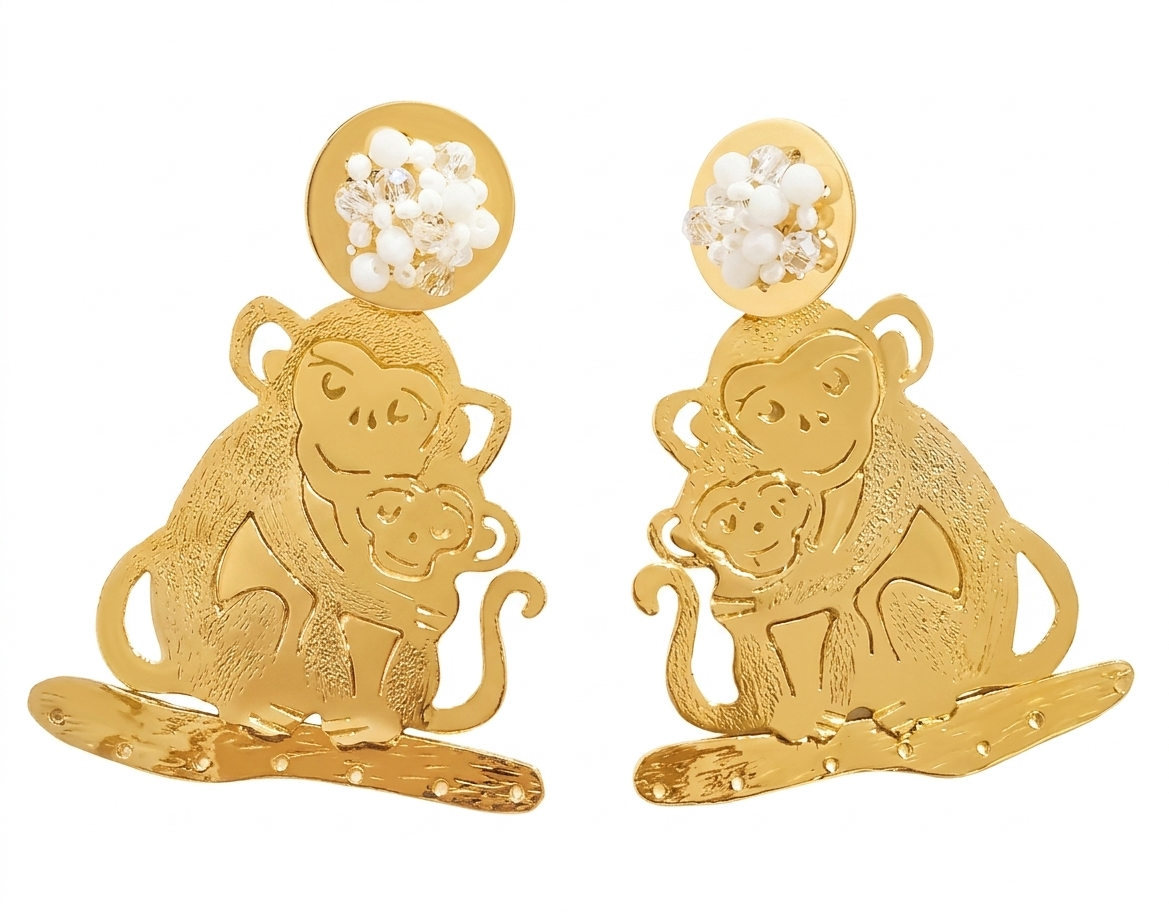 MONKEY MAMA & MONKEY BABY EARRINGS