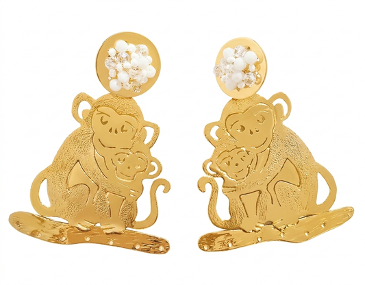 MONKEY MAMA & MONKEY BABY EARRINGS