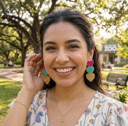 THE TRIPLE HEARTS CASCADE EARRINGS