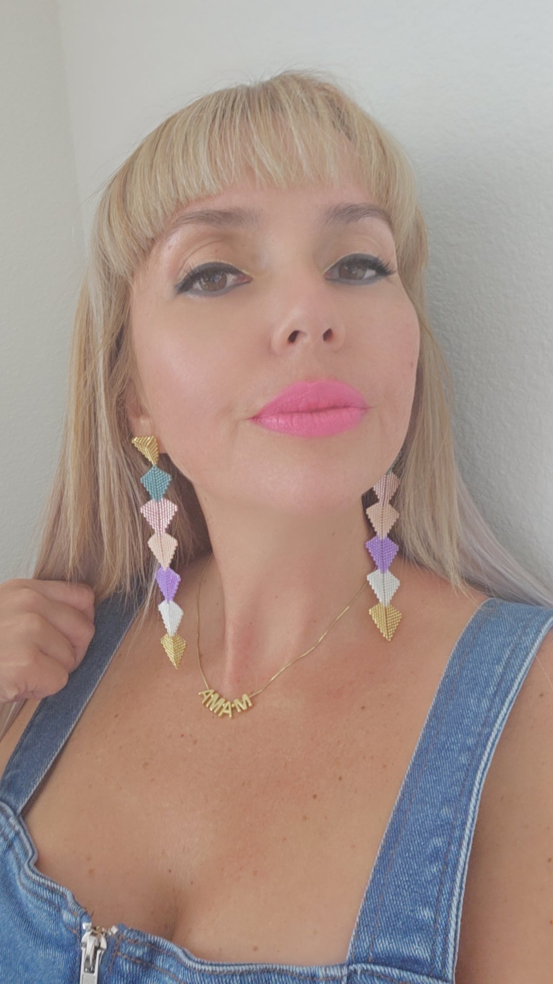 COLORFUL MIYUKI DIAMONDS EARRINGS