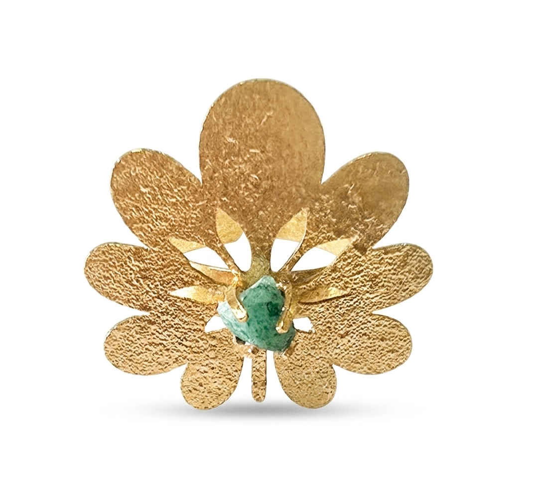 QUEEN FLOWER EMERALD RING