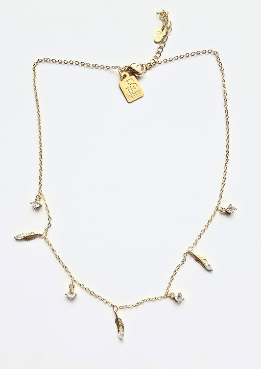FEATHERS GOLD CHOKER