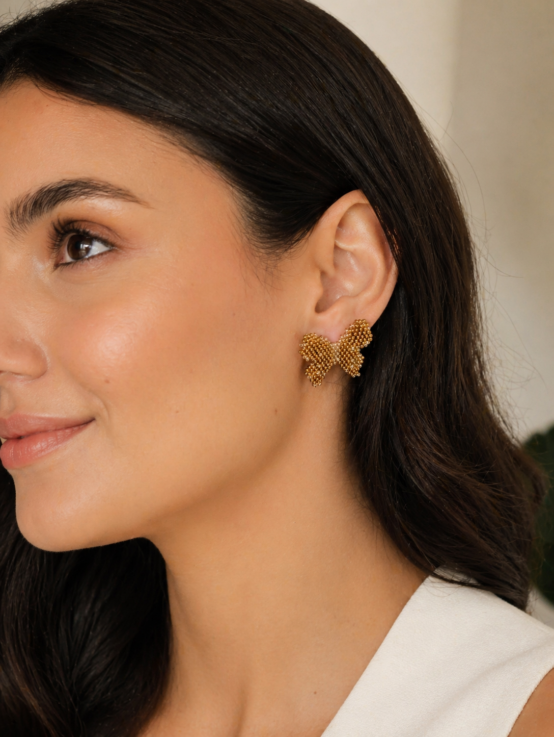 GOLD BEADED MINI BUTTERFLIES