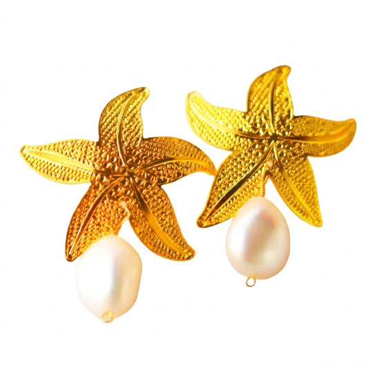 MOTHER PEARL  STARFISH  EARRINGS