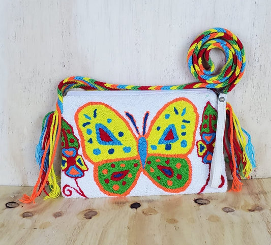 BUTTERFLY YELLOW AND GREEN WAYU BAG
