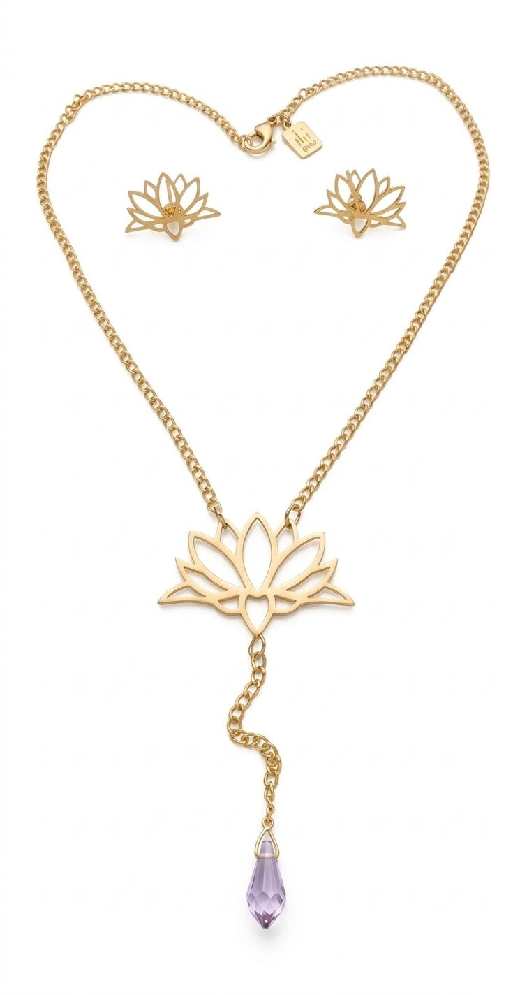 Lotus Flower Set-Necklaces