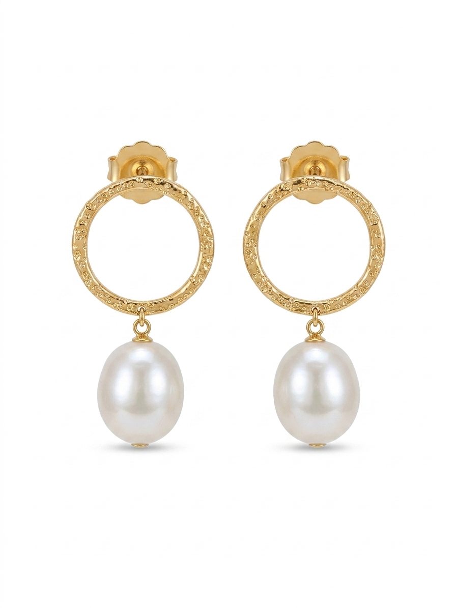 WHITE PEARL HOOPS