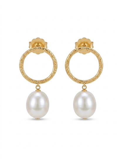 WHITE PEARL HOOPS