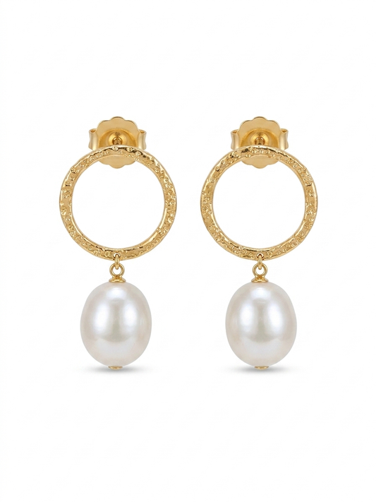 WHITE PEARL HOOPS