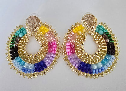 COLORFUL BEADED EARRINGS