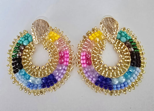 COLORFUL BEADED EARRINGS