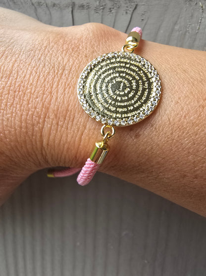 OUR FATHER PRAYER PINK BRACELET