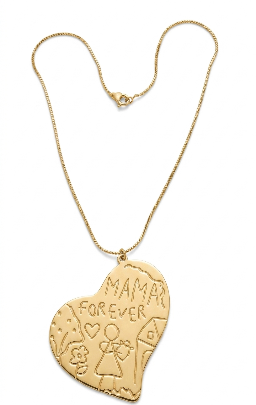 MAMA  HEART FOR EVER NECKLACE