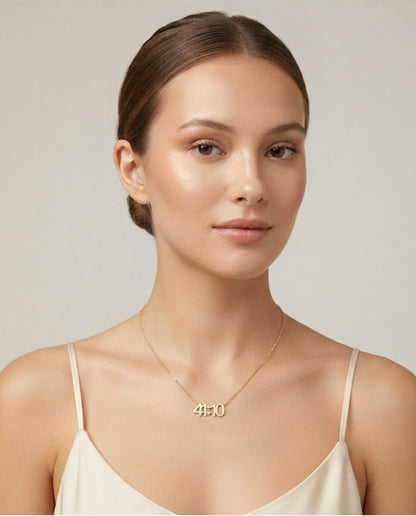 ISAIAH 41:10 GOLD NECKLACE