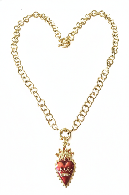 SACRED CROWN HEART NECKLACE