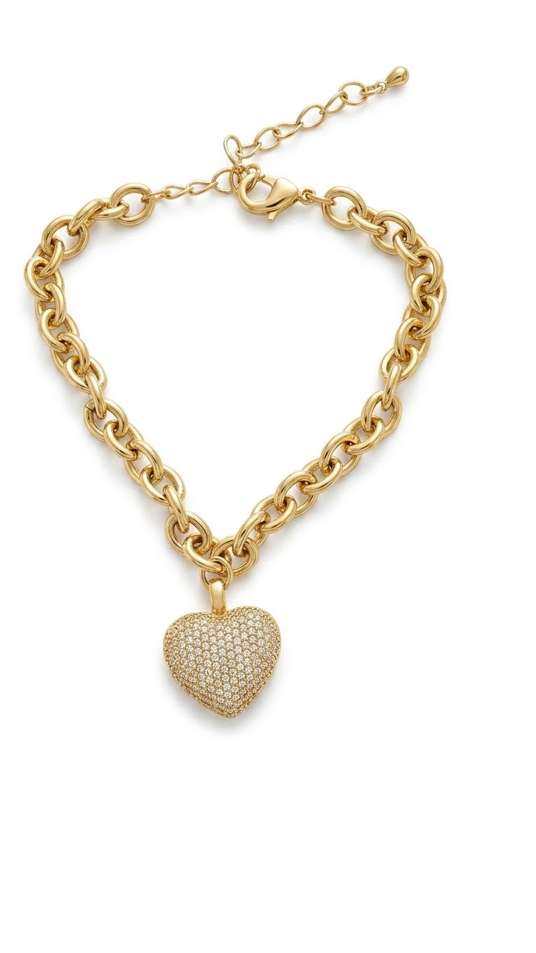 HEART GOLD BRACELET