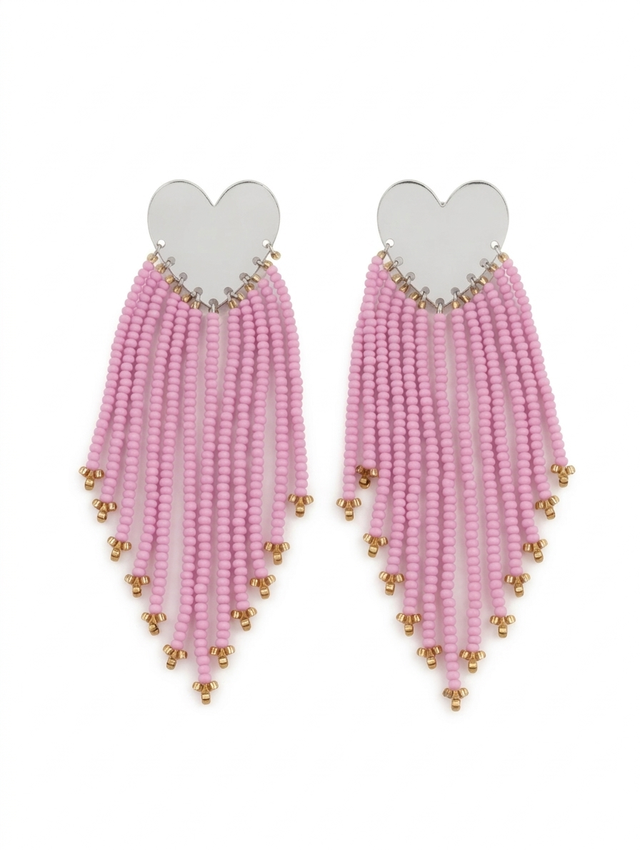 ROSE HEART FALL EARRINGS