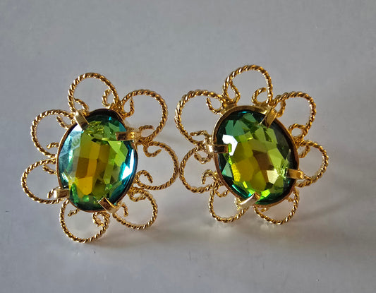 PARIS GREEN SWAROVSKI STUDS