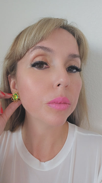 PARIS GREEN SWAROVSKI STUDS