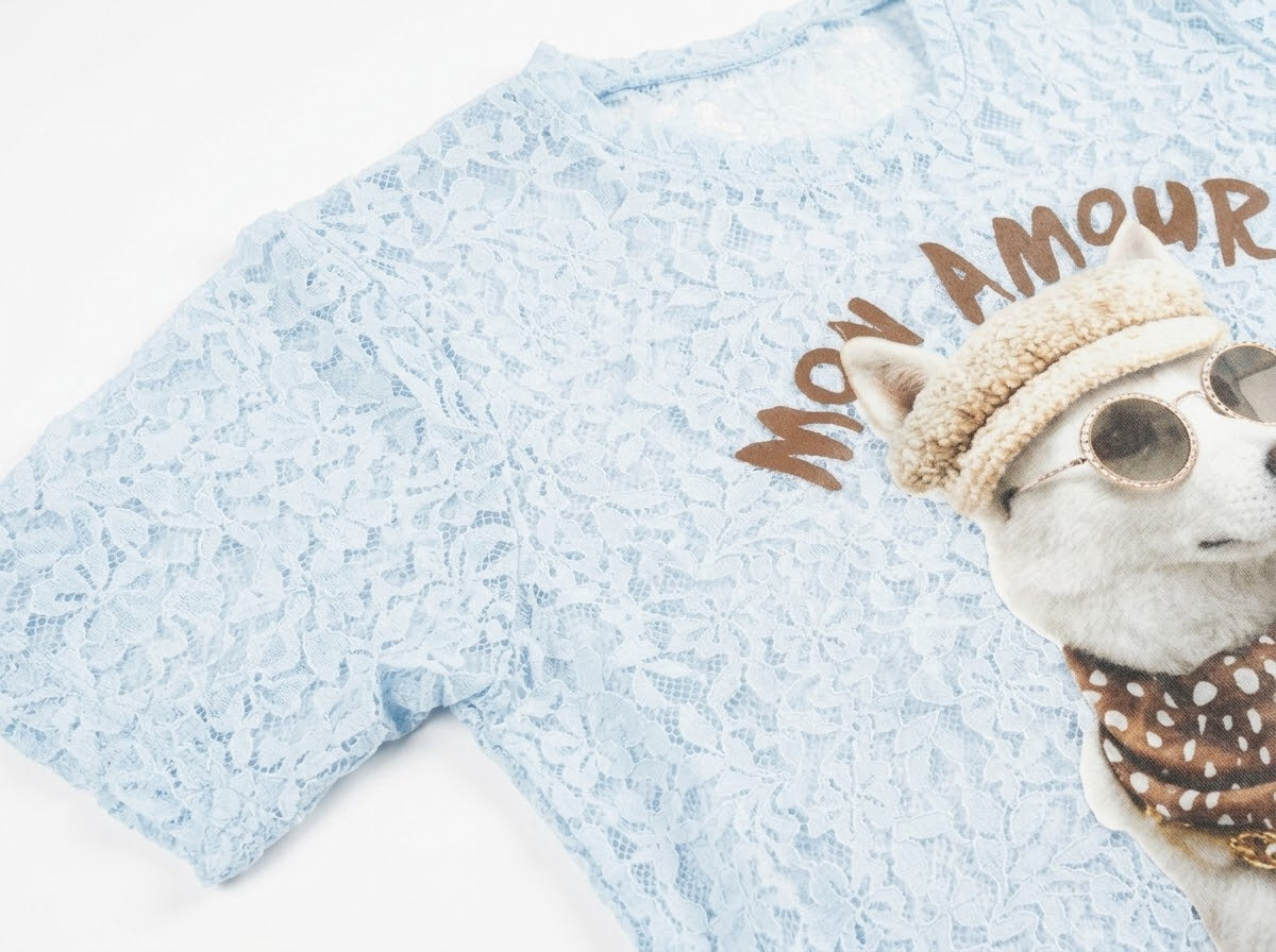 BLUE DOGGIE BLOUSE