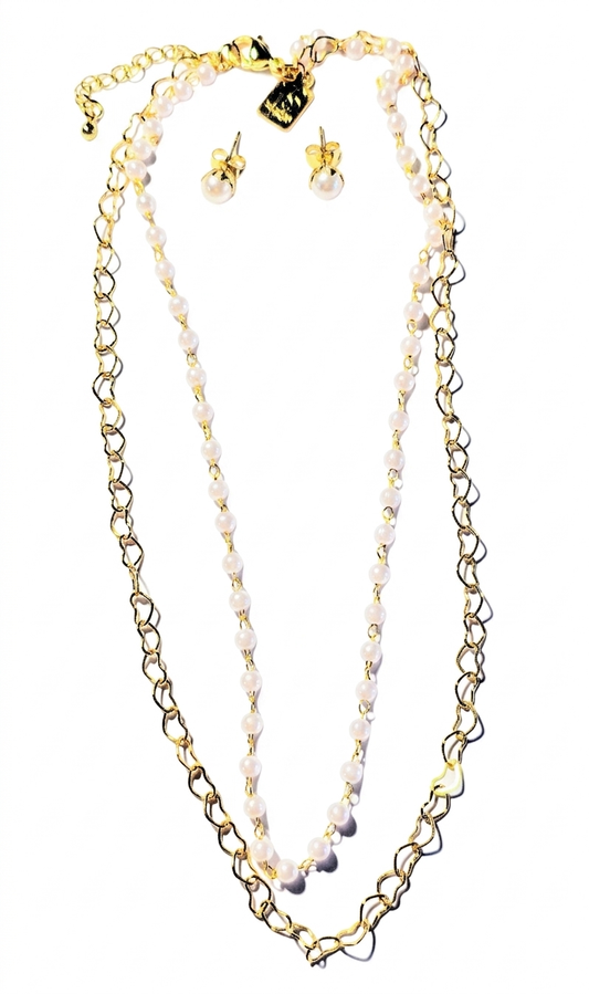 PEARL LOVE DOUBLE SET NECKLACE