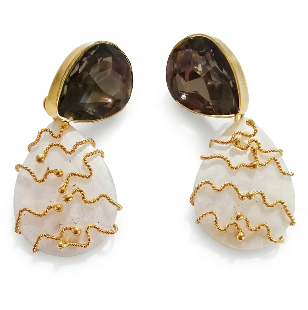 PARADISE MOTHER PEARL & SWAROVSKI STUDS
