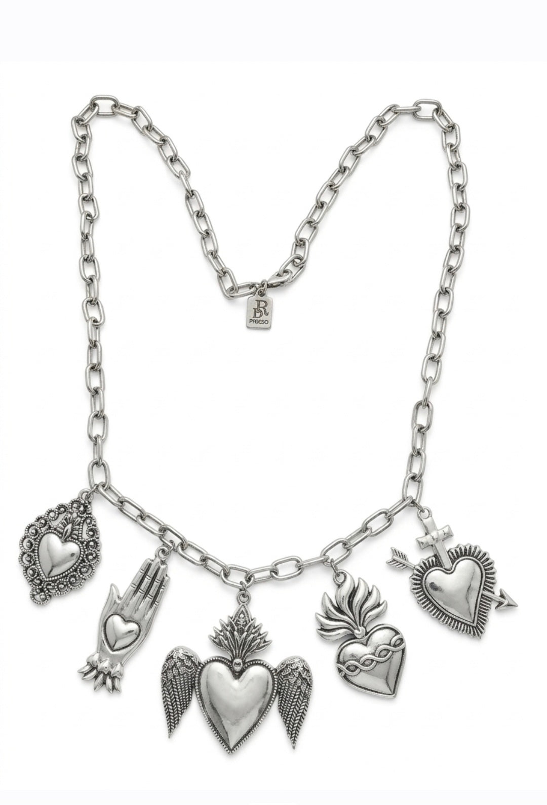 HEARTS OF DEVOTION SILVER NECKLACE